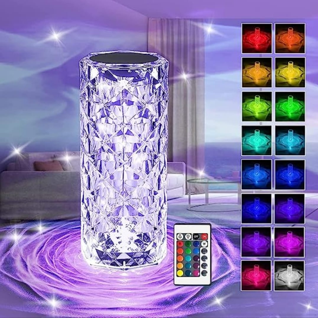 Crystal Rose Diamond Table Lamp - TrendBuyPK
