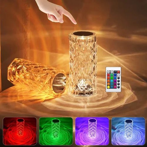 Crystal Rose Diamond Table Lamp - TrendBuyPK