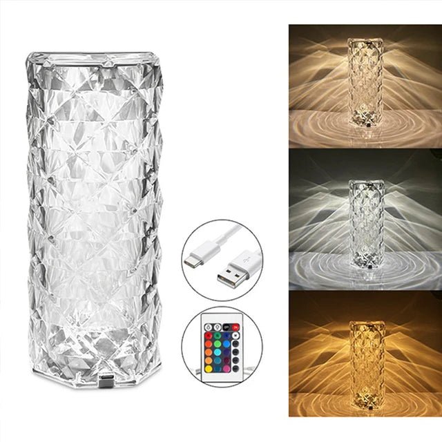 Crystal Rose Diamond Table Lamp - TrendBuyPK