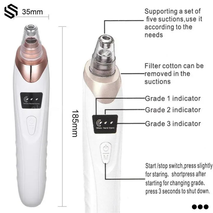 5 in 1 Blackhead Remover Vacuum Pore Cleaner – - TrendBuyPK